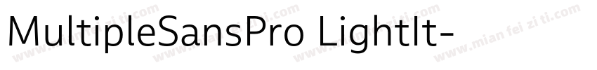 MultipleSansPro LightIt字体转换